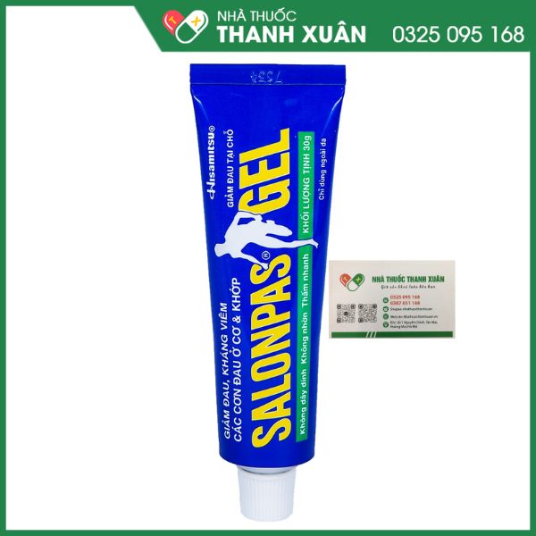 Salonpas Gel - thuốc giảm đau, kháng viêm cơ và khớp tuýp 30g